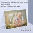 thumbnail image 4 of Switch Panel 4.48x6.37In Switch Plate Wall Panel Living Room Kitchen Bedroom Study Switch Panel Stylish Decoration Cartoon Beautiful Pink Rabbit, 4 of 8