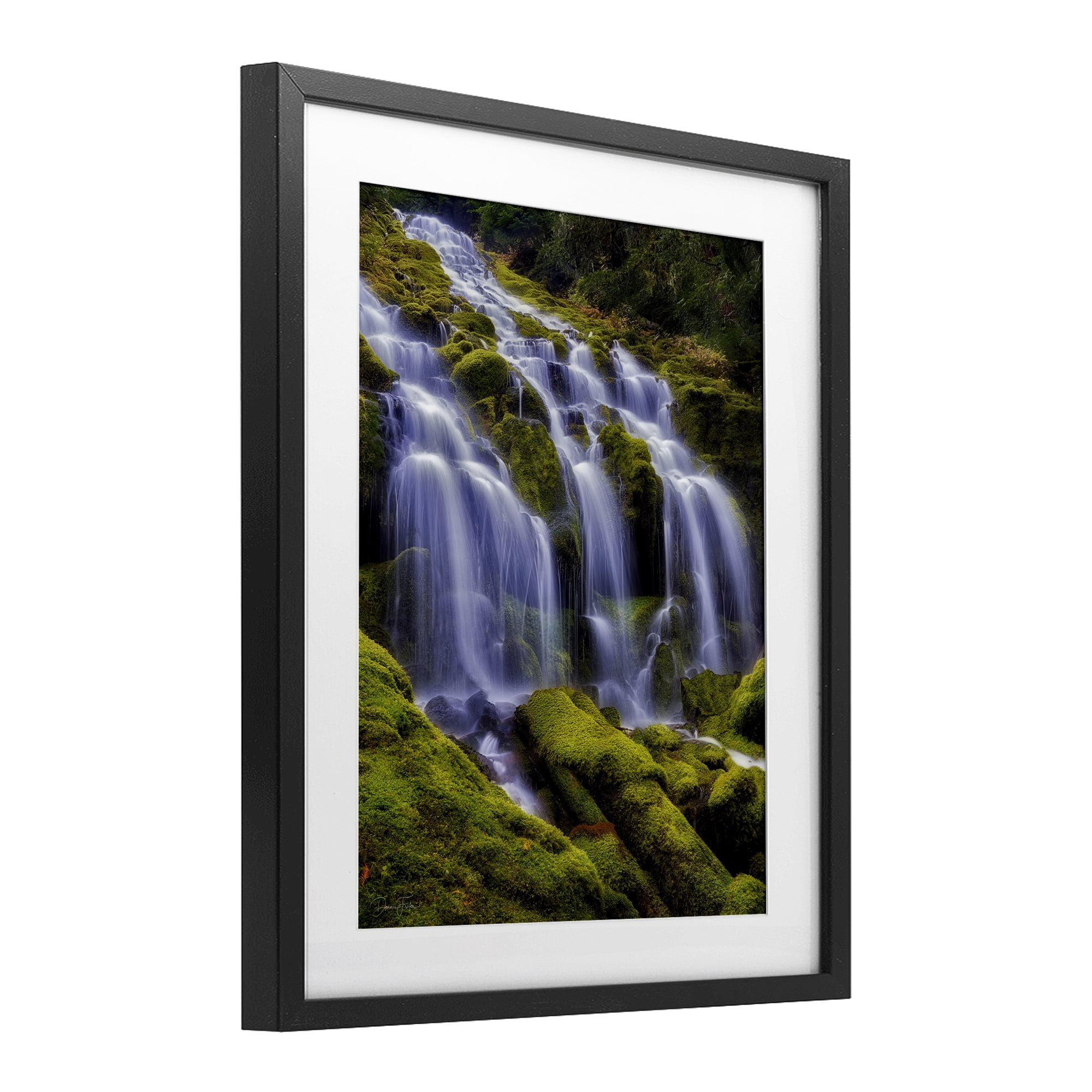 Stupell Industries Upper Proxy Falls Black Framed Print Under Glass, design by Dennis Frates