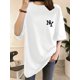 thumbnail image 1 of Letter Print T-Shirts, Perfect for Summer Outfits, Trendy Short-Sleeve Tops, Loose And Casual, 1 of 5