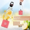 thumbnail image 3 of Portable Blender With Handle Personal Size Blender Rechargeable USB High Speed Fresh Fruit Mixer Mini Juicer Cup Bottles Pink, 3 of 5