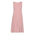 thumbnail image 3 of TIMIFIS Robe Midi d'Été Décontractée Unie Sans Manches pour Femme Grande Taille, Blouse Fluide de Plage et de Fête, 3 of 6