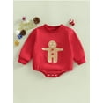 thumbnail image 2 of Bagilaanoe Newborn Baby Girl Boy Christmas Rompers Long Sleeve Graphic Print Bodysuits 3M 6M 12M 18M Infant Casual One Piece Short Jumpsuit, 2 of 8