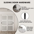 thumbnail image 5 of 72" x 80" Forested Glass Sliding Door Kit - 3-Lite Design for Closet Door Hardware kit including, Black Handles, 5 of 8