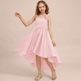 thumbnail image 5 of Girls Princess Party Dress with Shoulder Rose, Sleeveless Flower Girl Gown for Wedding Birthday Pageant, Elegant Tulle Net Skirt for Special Occasions, Age 2-12 Years Pink 130, 5 of 8