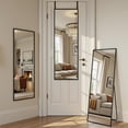 thumbnail image 3 of Antok 3-in-1 48" x 14.1" Full Length Mirror, Door Mirror, Wall-Mounted Mirror - Stands, Leans on Wall or Hangs, Black Rected Corner, 3 of 7
