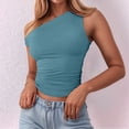 thumbnail image 2 of JIAYUE Women's Tank Tops Solid Color Off The Shoulder Stylish Versatile Sleeveless For Everyday Wear Comfortable And Breathable Fabric For All Day Trendy Female Vest, 2 of 4