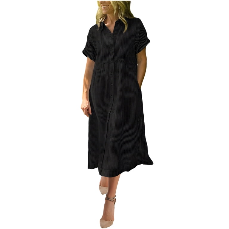 plus size polo shirt dresses Womens Plus Size Rib Knit Short Sleeve Maxi Polo Dress, Peach, Size 2X