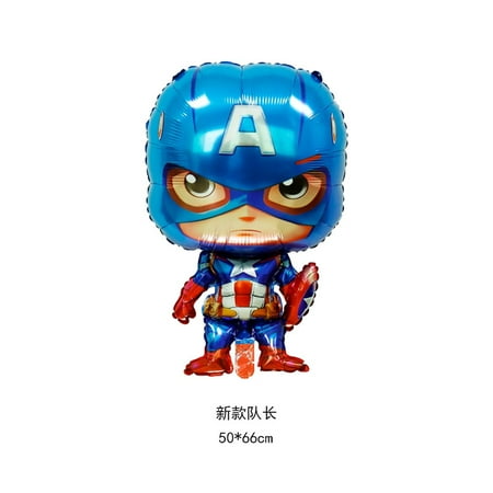 Children's Cartoon Hero Series Aluminum Film Decorative Balloon Superman Captain America Birthday Party Banquet Arrangement