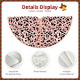 thumbnail image 5 of Halloween Christmas Tree Skirt - cute cow Leopard print pink 48 Inches Christmas Tree Skirt for Halloween Holiday Indoor Home Christmas Tree Decorations with Three Ribbons, 5 of 7