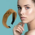 thumbnail image 2 of Unique Bargains 1 Pc Tie Bow Wide Headbands for Women Coffee Color, 2 of 6