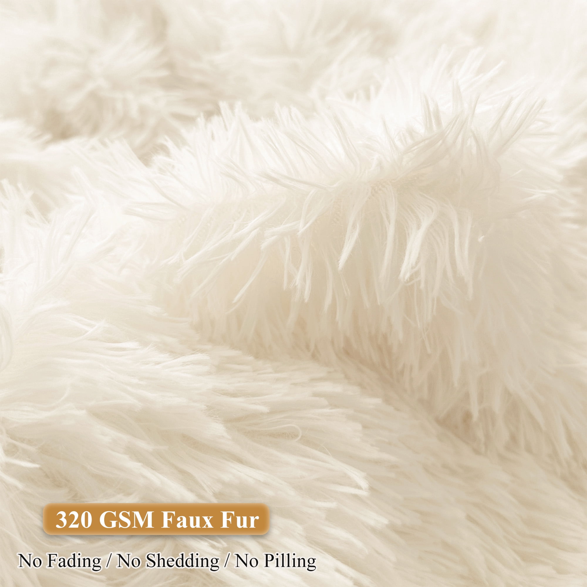 XeGe Fluffy Stuffed Animal Storage Bean Bag Chair Cover(No Filler), Faux Fur Washable Ultra Soft Bean Bag Cover for Plush Toys or Textile,Plush Shaggy Large Beanbag for Adults Kids Teens, Beige
