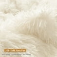 thumbnail image 6 of XeGe Fluffy Stuffed Animal Storage Bean Bag Chair Cover(No Filler), Faux Fur Washable Ultra Soft Bean Bag Cover for Plush Toys or Textile,Plush Shaggy Large Beanbag for Adults Kids Teens, Beige, 6 of 6