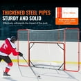 thumbnail image 2 of KFFKFF But de Hockey avec Filet de Sécurité et Cibles Rue Extérieur Filet de Hockey en Acier 72 Pouces, 2 of 9