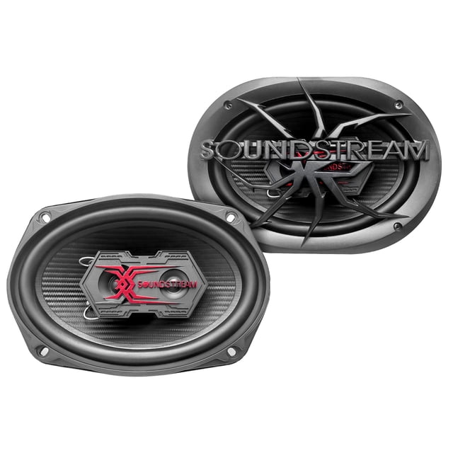 Bocinas Coaxiales 6x9" Soundstream 3 Vías 380W Carbono para Auto
