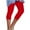 22# Red, variant on Womens Stretch Capri Pants High Waisted Rhinestone Trim Capri Leggings Workout Yoga Pants Comfy Compression Joggers Navy XL