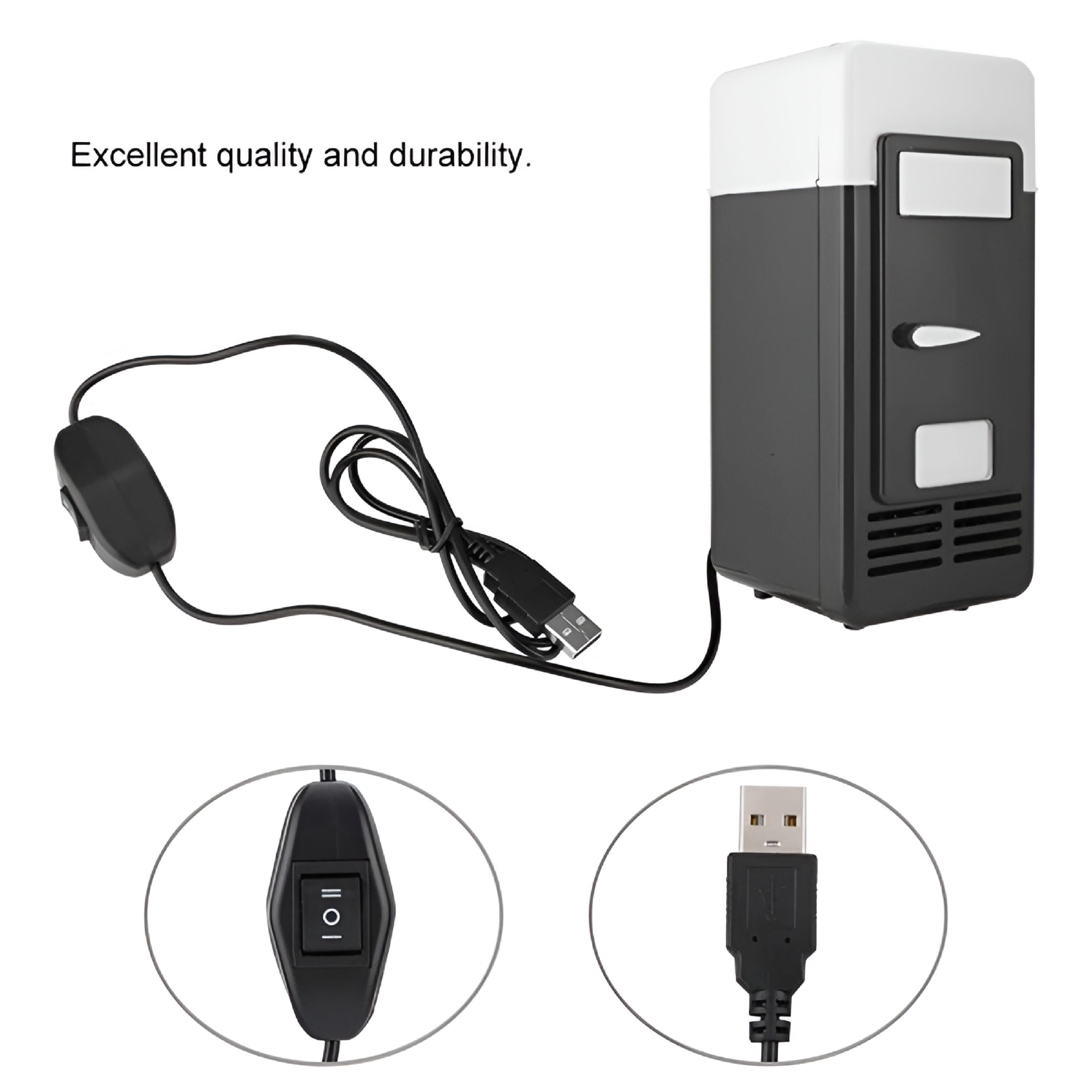 HIBIBUD Mini Fridge,Portable Car Fridge USB Hot Cooler Freezer Food Skin Care Products Storage Small Fridge Compact Cool Fridge For Cola Coffee In The Car Office Desk&College Dorm Room Bedroom