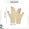 thumbnail image 4 of 1 Pair Soft Women's Winter Touch Screen Gloves,Unisex Touch Screen Winter Gloves for Smartphones and Tablets,Elastic Cuff Thermal Knit Warm Gloves for Man Women Cold Weather Gifts,Yellow,3.14x8.26", 4 of 4