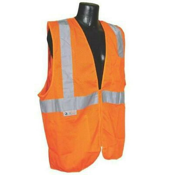 1unit Radians SV2ZOMXL Class 2 Economy Mesh Safety Vest With Zipper, Orange, X-Large