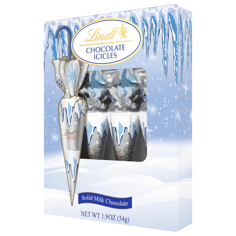 Lindt, Holiday Chocolate Icicles, 4-pack, Milk Chocolate Candy