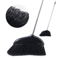 Yocada 56.9 in Heavy Duty Broom Outdoor&Indoor GarageFloor Stiff Bristles Sweeping, Shop Broom Adjustable,1Count,Black