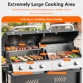 thumbnail image 4 of Gymojoy Outdoor 5 Burner Propane Gas Grill with 2 Cooking Zone Stainless Steel BBQ Grill, 4 of 10
