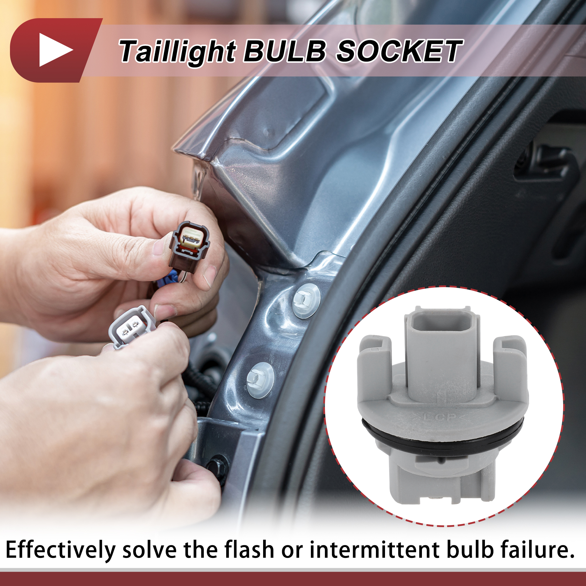 Unique Bargains 1pc Tail Light Socket for Honda Odyssey Ridgeline Civic