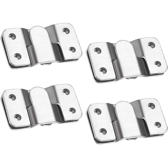 Flush Mount Bracket, Headboard Wall Mounting Brackets-56 x 30mm Interlocking Hanging Bracket, Mounting Hardware for Picture Hanging and Sectional Couch Connectors (4 Pairs)