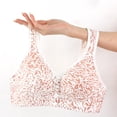 thumbnail image 4 of Women's Front Side Buckle Lace Edge Without Steel Ring Movement Seamless Gathering Adjustment Yoga Sleep Large Bra Long Lined Sports Bra Full Support Sports Bra Womens Wireless Bras Cup Sports Bra 2, 4 of 8