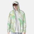 thumbnail image 2 of Daiia Green And Gold Abstract Marble UPF 50+ Sun Protection Hoodie Jacket Lightweight Long Sleeve Sun Shirt for Women Men with Pocket Hiking Outdoor-X-Large, 2 of 7