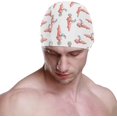 thumbnail image 2 of FYBTO Swimming Cap Bunny Cartoon Animals Carrots Rabbit Unisex Adult FYBTO Polyester, 2 of 4