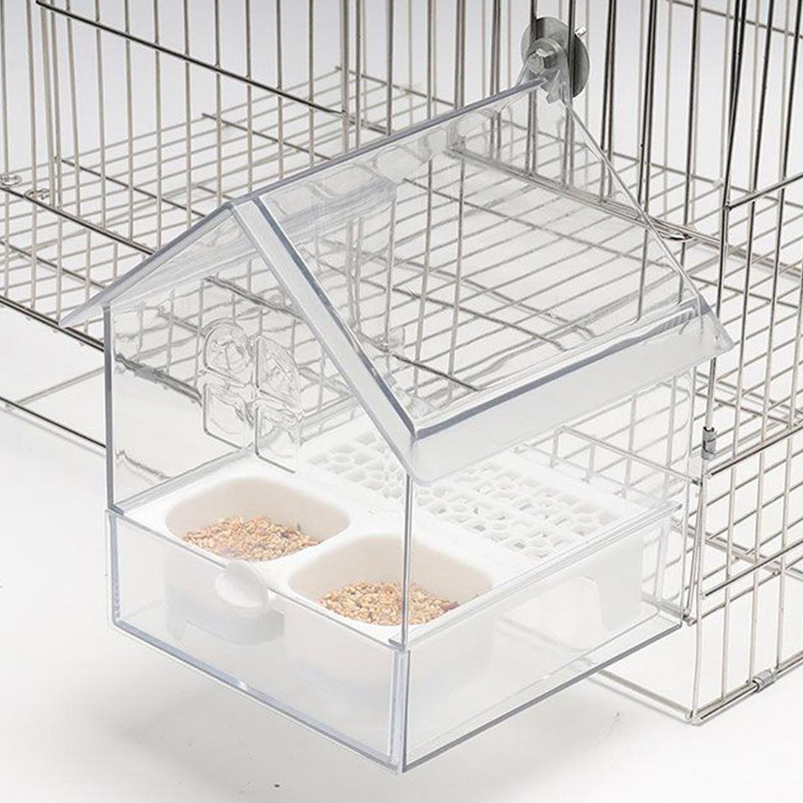 Bvdfgk Bird Cage Feeder with Drawer Hanging Bird Bath for Parrot Parakeets Lovebird