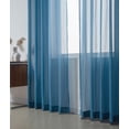 thumbnail image 4 of Barossa Design Voile Sheer Window Curtain Rod Pocket Drapes 2 Panels -52" x 84", Blue, 4 of 6