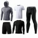 thumbnail image 1 of Conjunto deportivo multiusos para hombre, 5 piezas, para exteriores, ajustado, informal, para gimnasio, correr, 1 of 5