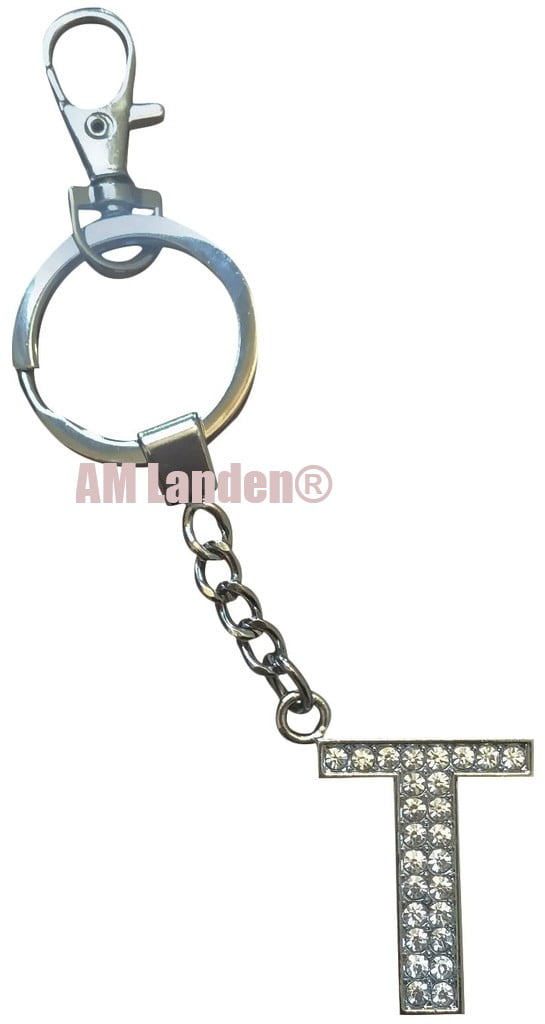 Alphabet LETTER Initial A-Z KEY Chain RING w/CHARM ~Horse/ Micky/ Dolphin/ Wolf~ 