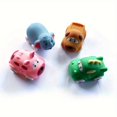 thumbnail image 3 of PEACNNG Durable Cartoon Animal Pull-Back Toy Car - Soft  Bite-Resistant Rubber  Inertia Action  Mixed Colors, 3 of 5