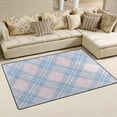 thumbnail image 2 of Coolnut Lightweight Carpet Mats, 31 x 20 inches Area Soft Rugs Floor Mat Doormat Decoration for Rooms Entrance Blue Pink Tartan, 2 of 6