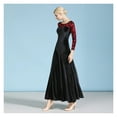 thumbnail image 3 of Long Sleeved Modern Dance Dress Women's Ballroom Dance Dress Waltz Dance Costume, 3 of 7