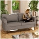 thumbnail image 1 of Simple Hogar Sofá Cama Sillón De 2 Plazas Con 2 Cómodas Almohadas Gris, 1 of 10