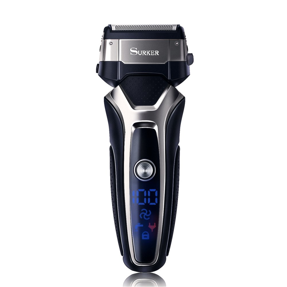 SURKER RSCW9008 Rechargeable Wet/Dry Electric Foil Shaver for Men
