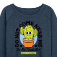 thumbnail image 3 of Instant Message - Do Not Come Near Me Cactus - Women's Lightweight Terry Long Sleeve Shirt, 3 of 6