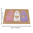 thumbnail image 3 of Fall Halloween Front Door Mat, Hey Boo Ghost Coir Look Rug, Non Slip Absorbent Doormat, Cute Ghost Design Halloween Porch Decorations, 3 of 6