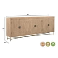 thumbnail image 6 of Taran Designs Chateau 6-door Carved Solid Wood Sideboard in Beige, 6 of 6