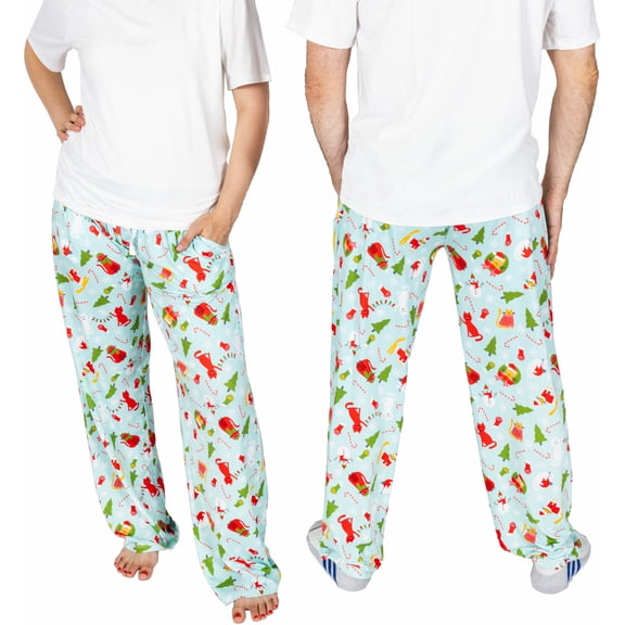 Pavilion Gift Company - Holiday Cats - Extra Large Unisex Lounge Pants