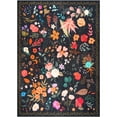 thumbnail image 3 of Wondo Boho Floral Non-Slip 4'x6' Area Rug - Machine Washable Low Pile Indoor Carpet for Bedroom, Kids Room, Office & Dining Spaces (Black), 3 of 8