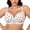 White, variant on Jelly Sports Bras for Women Strawberry Print Lace Plus Size Scallop Edge Adjustable Straps Full Coverage Lingerie Smooth Seamless Underwear Bra Multicolor - XXL
