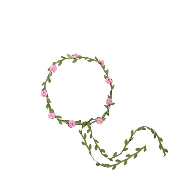 Kctiaxy Bind with Hoops Beach Simulation Rose Flower Mori Headband Wreath Photo Props Kitchen Appliances
