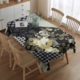 thumbnail image 2 of Pioneer Flower Floral Print Pattern Rectangle Tablecloth 60"x84",Waterproof Polyester Rectangle Table Cloth, Wipeable Spillproof Polyester Tablecloth for Dining, Camping, Indoor and Outdoor, 2 of 5
