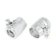 thumbnail image 1 of 2 Piezas AN6 Hexagonal Coche Manguera Acabadora Abrazadera Adaptador Montaje Tono Plateado, 1 of 1