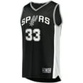 thumbnail image 2 of Men's Fanatics Tre Jones Black San Antonio Spurs Fast Break Replica Jersey - Icon Edition, 2 of 3
