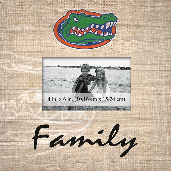 Florida Gators 10'' x 10'' Burlap Pattern Frame